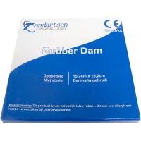 Dental dam medium blue 6x6 inch 36 pieces